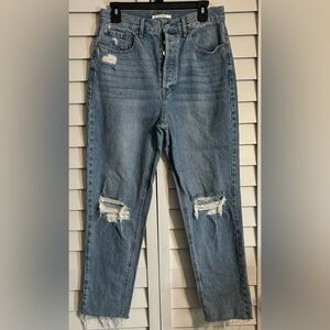 Pacsun Ultra High Rise Slim Ankle Jeans‎ Women 29 Blue Button Fly Light Wash